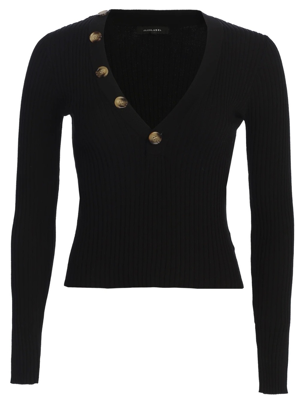 JLUXLABEL Jessy Ribbed Skirt Set Black - Picture 6 of 11
